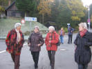 Ulla Schwarz, Ruth Kamp, Gesine Jahn, Sabine Blödorn auf dem Weg zum Bergwerk